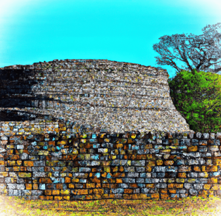 An image showing the Great Enclosure of Great Zimbabwe which consists of stones intricately put together to create a defence wall.