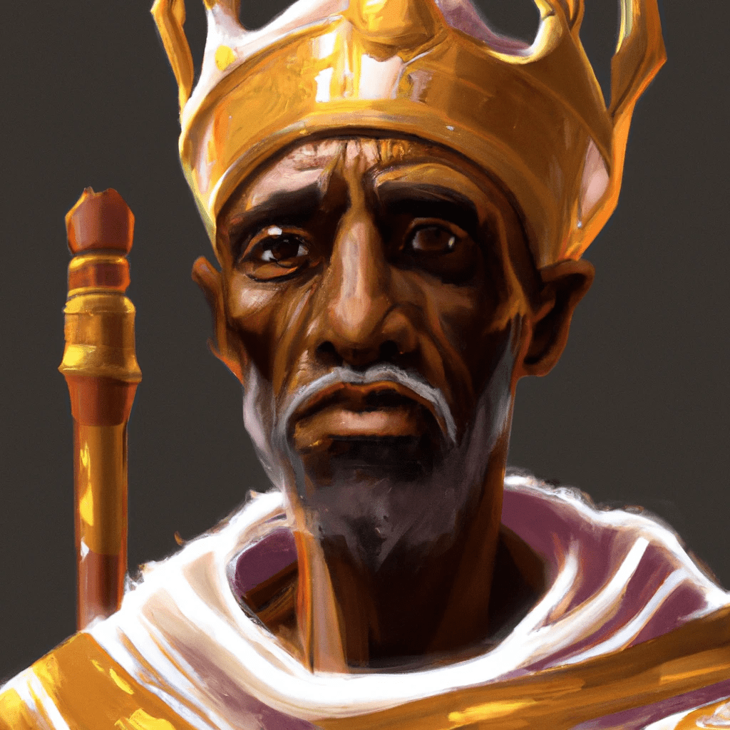 Artist impression of a king of the bunyoro kingdom