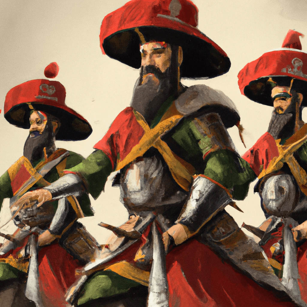 Artist impression of Ottoman soldiers.