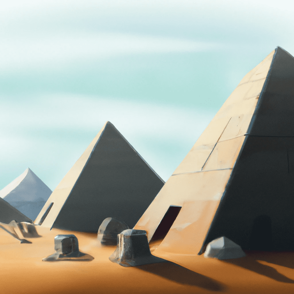 Artist depiction of the pyramids of the Kingdom of Kush during the 25th Dynasty