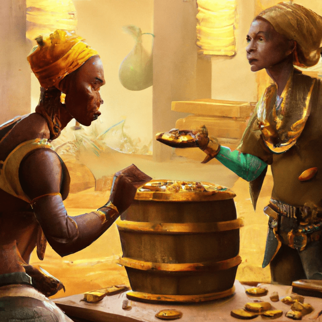 Trading gold in the Songhai Empire