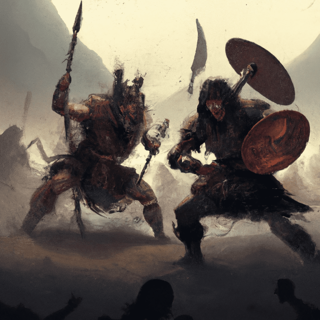 Artist impression of Berber Mercenaries fighting