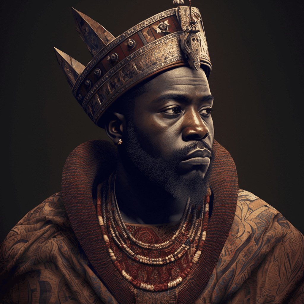 Artist impression of the first king of the kingdom of benin