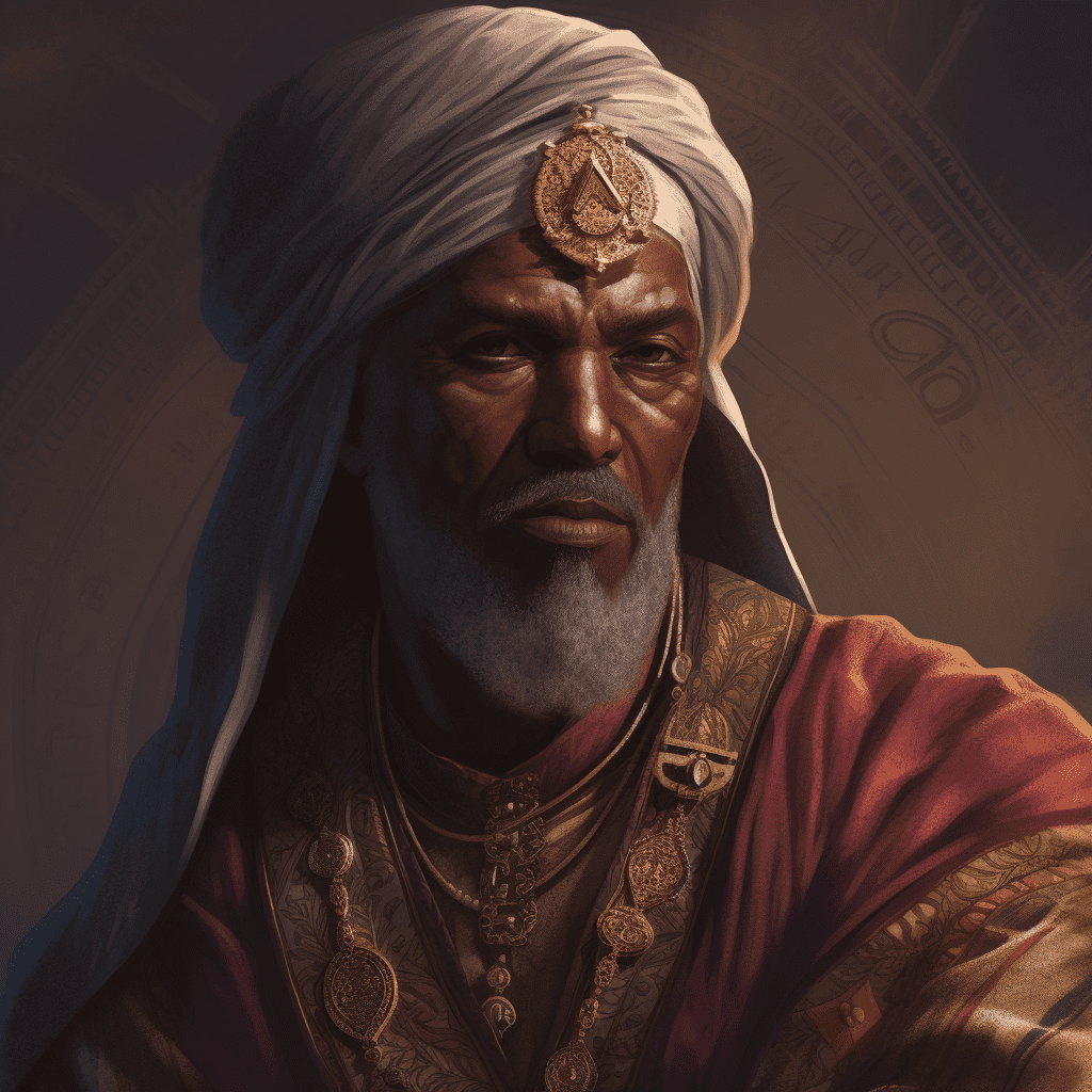 Artist's impression of Umar ibn Dunya-huz, the founder of the Sultanate of Ifat