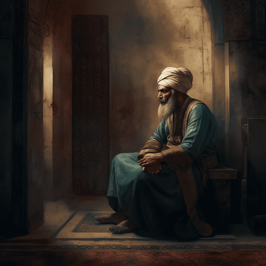 Artist's impression of the imprisonment of Sabr ad-Dinof the Sultanate of Ifat