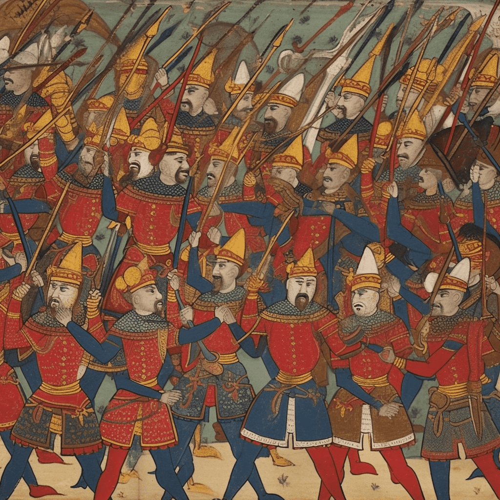 Artist's impression of the infantry of the Sultanate of Adal.